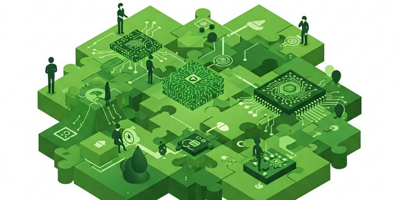 Fiktive Darstellung eines Plattformökosystems Fiktive Darstellung eines Plattformökosystems