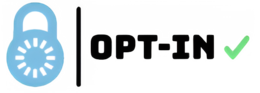 Logo, das ein Schloss mit Ladekreis, den Schriftzug "OPT-IN" sowie ein Häkchen dahinter zeigt